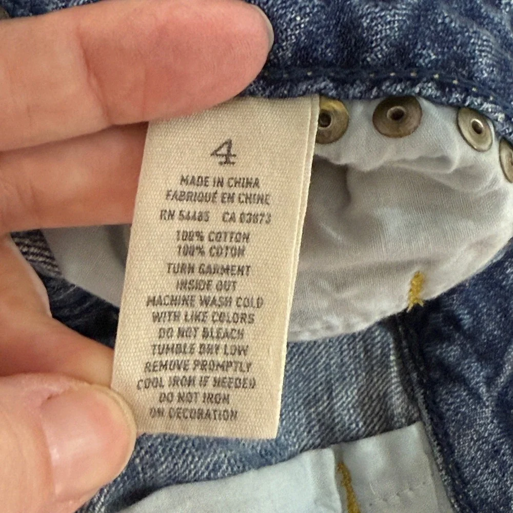 VTG Y2k American Eagle Studded Denim‎ mini micro Shorts Womens Size 4 festival